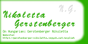 nikoletta gerstenberger business card